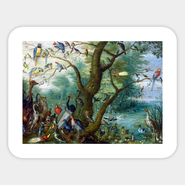 Jan van Kessel the Elder Concert of Birds Sticker by pdpress